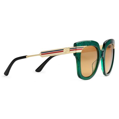 occhiali gucci da sole verde flio|Gucci Eyewear Occhiali Da Sole Squadrati .